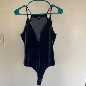Express Sz Small Velvet Bodysuit